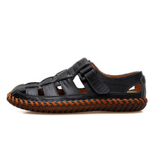 Load image into Gallery viewer, DXKZMCM Genuine Leather Men Sandals Male Summer Breathable Mens Shoes Beach Sneakers Sandles