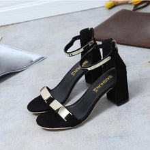 Load image into Gallery viewer, 2018 women sandals summer high heels Open Toe Women Sandles Thick Heel Shoes Gladiator Shoes  4.10
