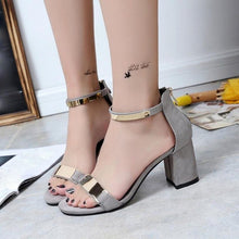 Load image into Gallery viewer, 2018 women sandals summer high heels Open Toe Women Sandles Thick Heel Shoes Gladiator Shoes  4.10